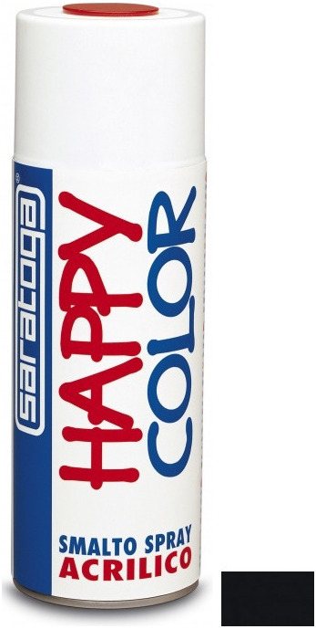 Happy Color Acrylic Σπρέι Βαφής Μαύρο με Γυαλιστερό RAL 9005 400ml
